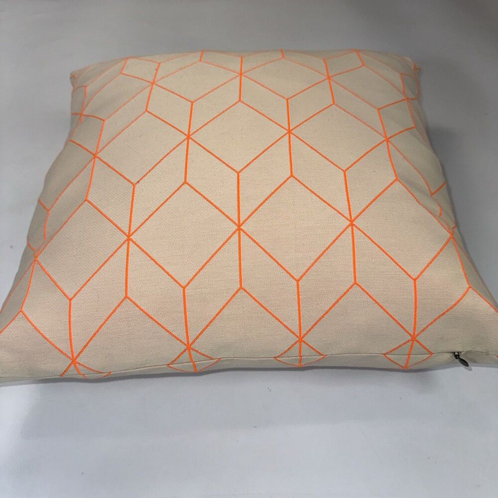 Maharam Bright Cube Pillow Cushion Scholten Baijings Beige Orange 15"x16" MCM